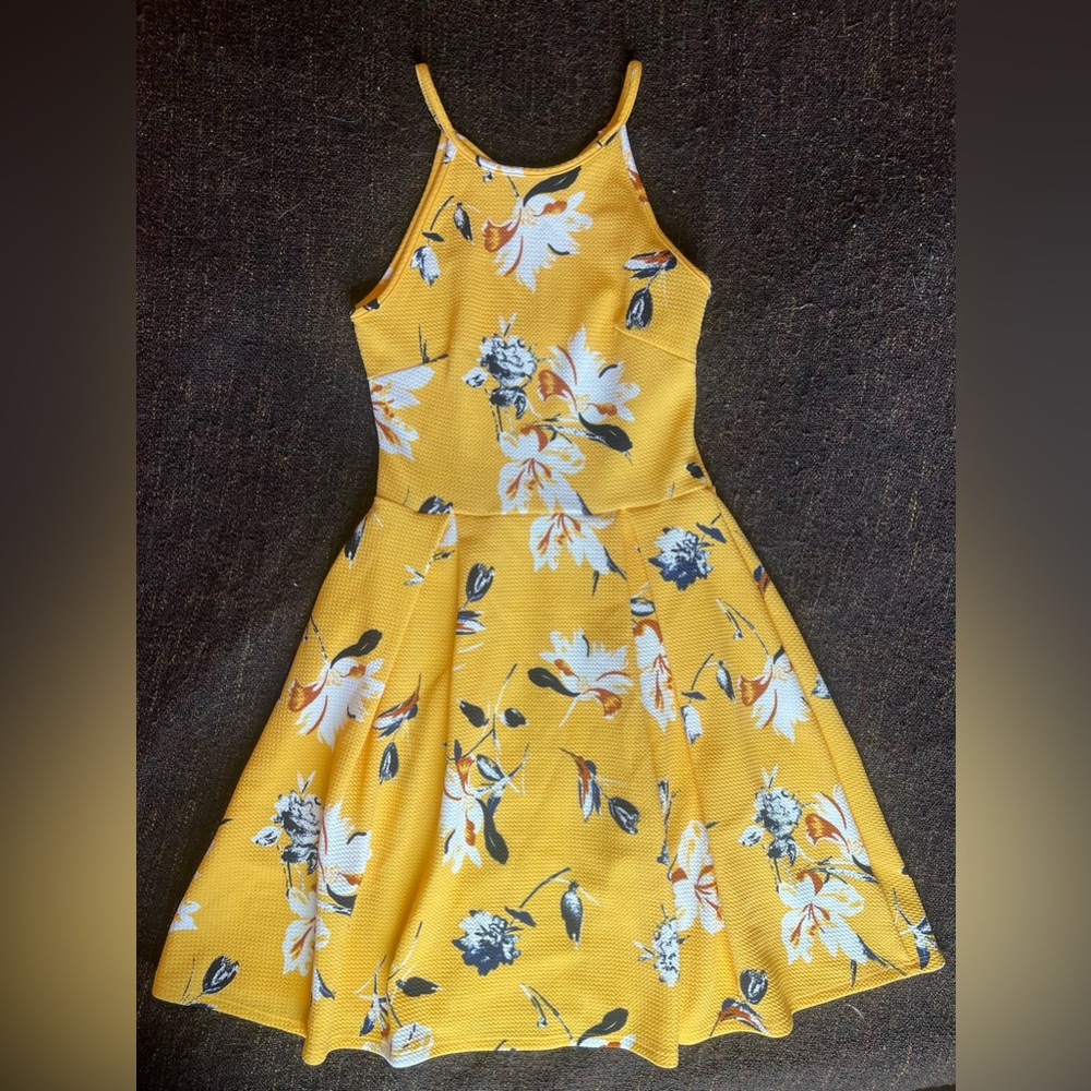 Soprano Yellow Floral Kids Dress